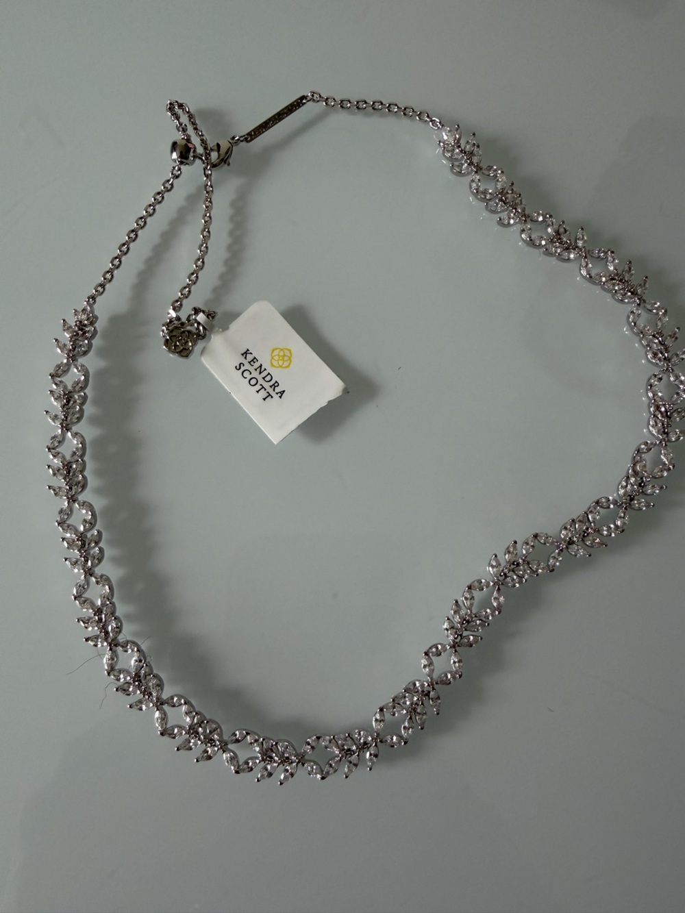 Kendra Scott Silver cubic zirconia tennis necklace